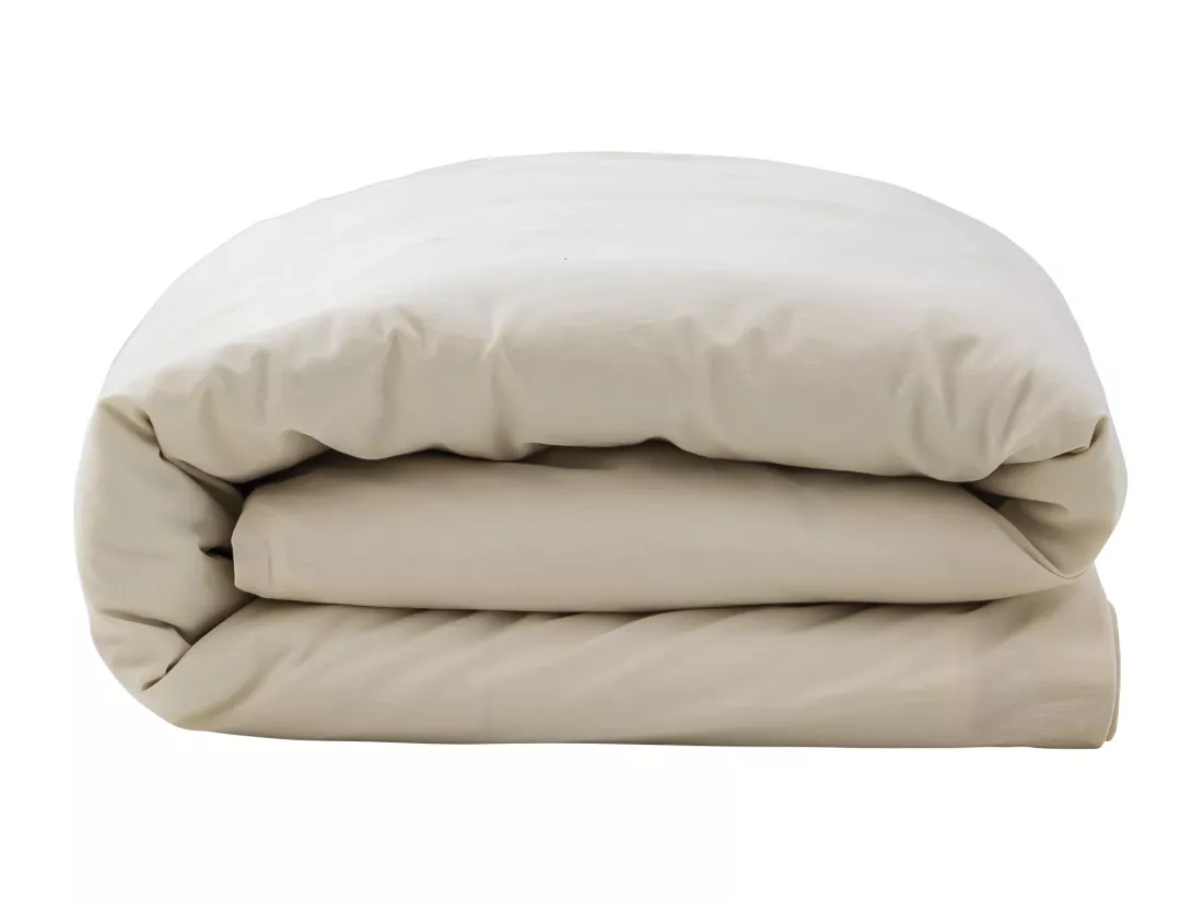 Housse de couette bébé coton lavé 80x120 - SOMEO Beige