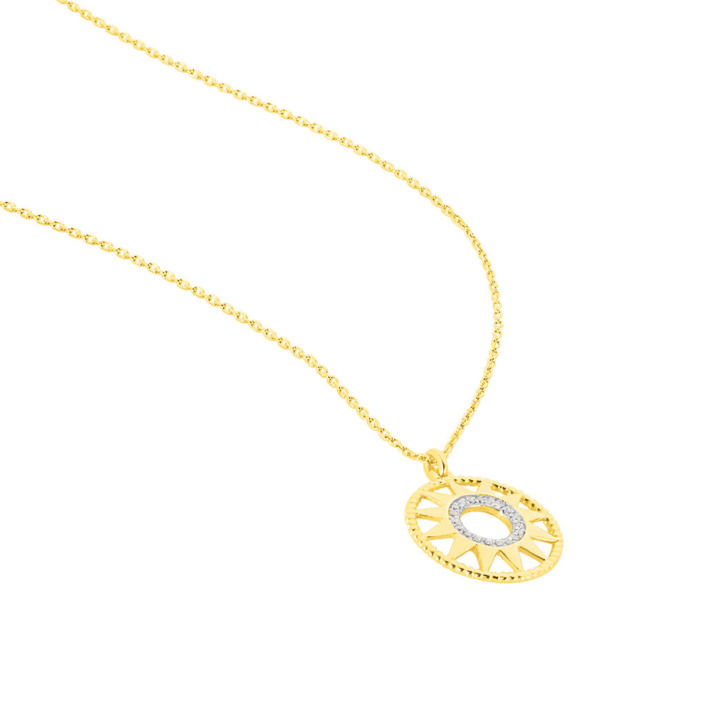 Collier Thallya Or Jaune Oxyde De Zirconium