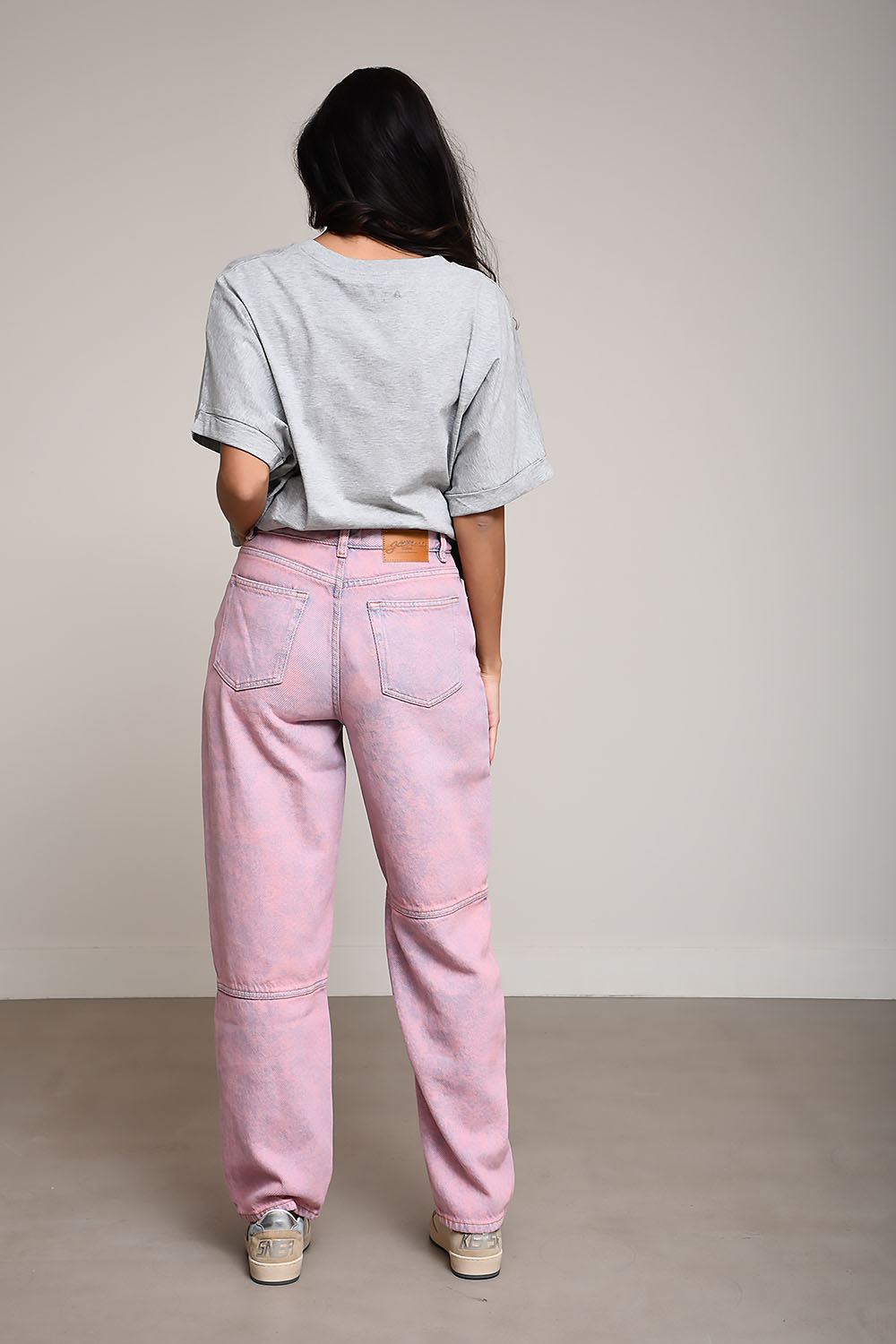 Overdyed heavy denim jeans