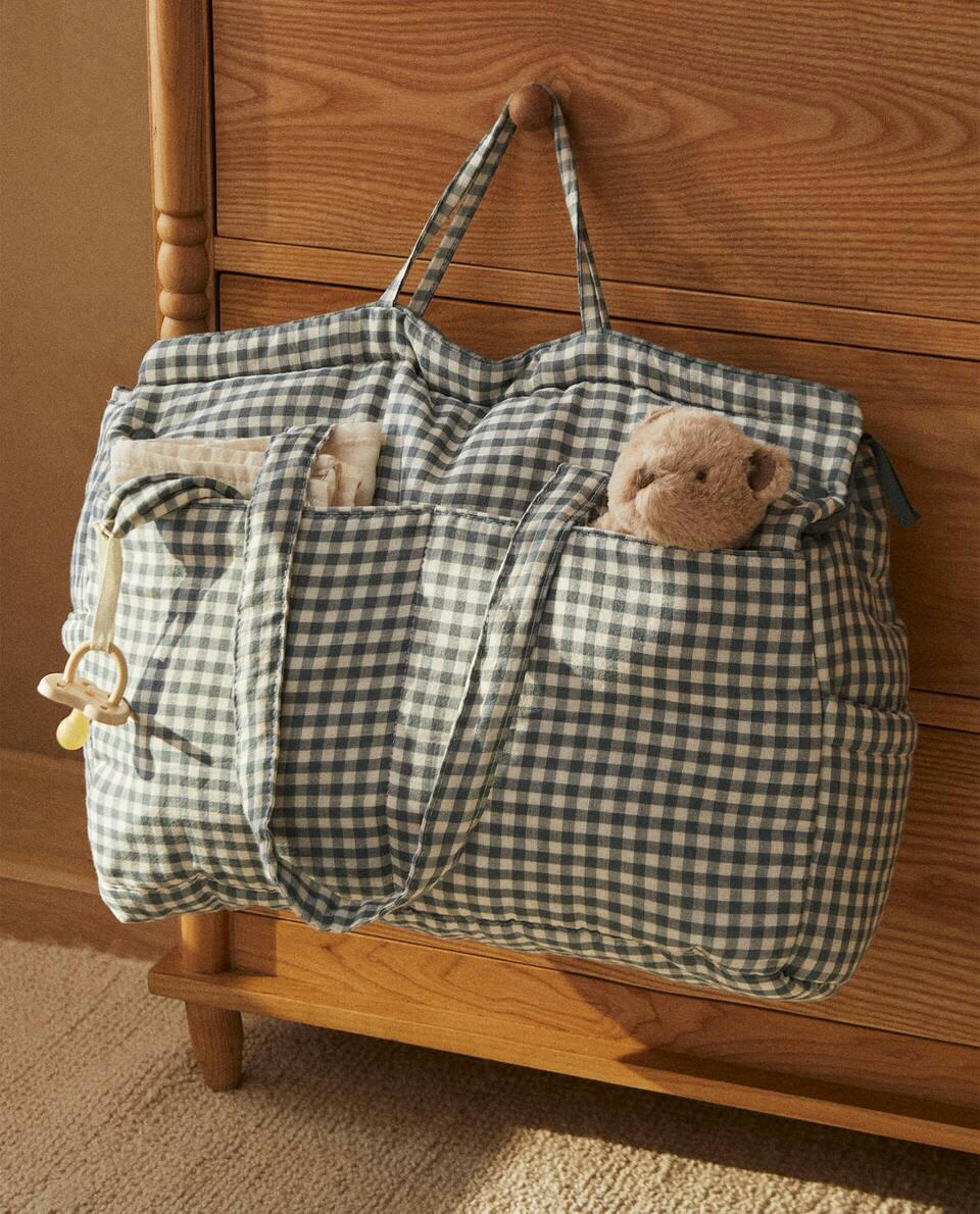 BOLSA DE MATERNIDADE INFANTIL XADREZ