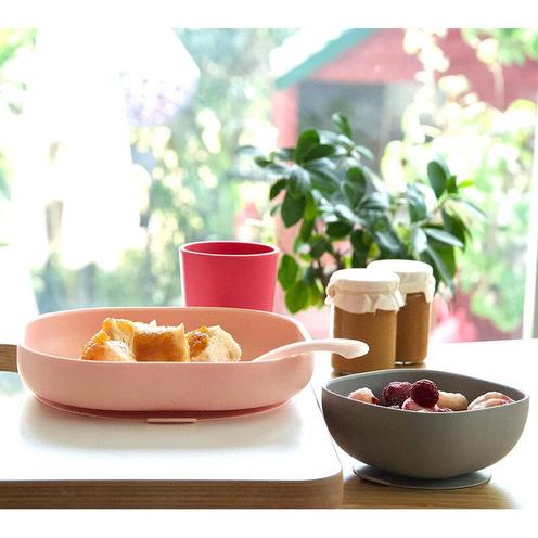 Set vaisselle silicone 4 pièces Rose - BEABA