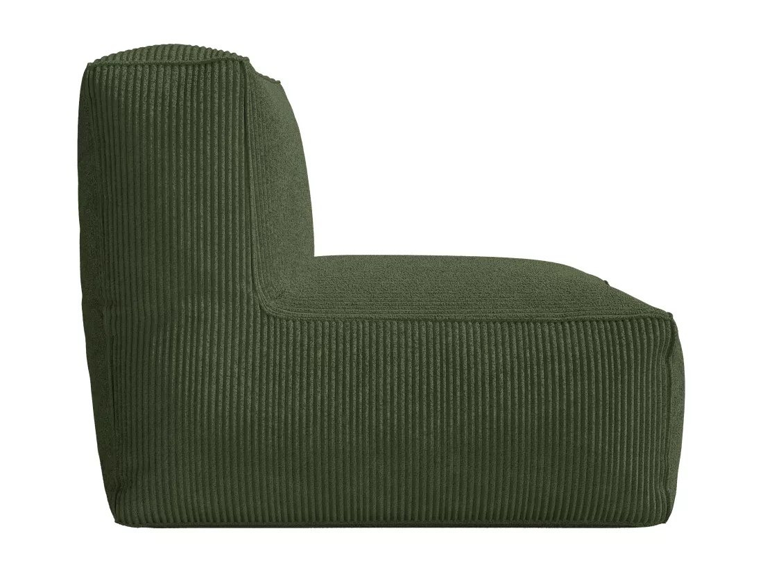 Fauteuil en velours côtelé vert NOUMARA
