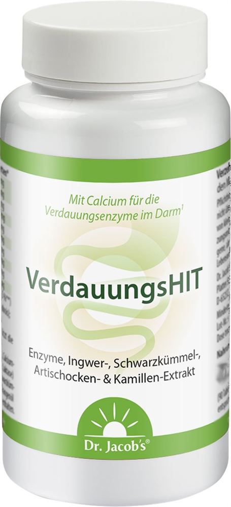 DR. JACOB'S VerdauungsHIT Enzyme<br>90 Stück, Dose, Tablette, Ingwer Schwarzkümmel Artischocke
