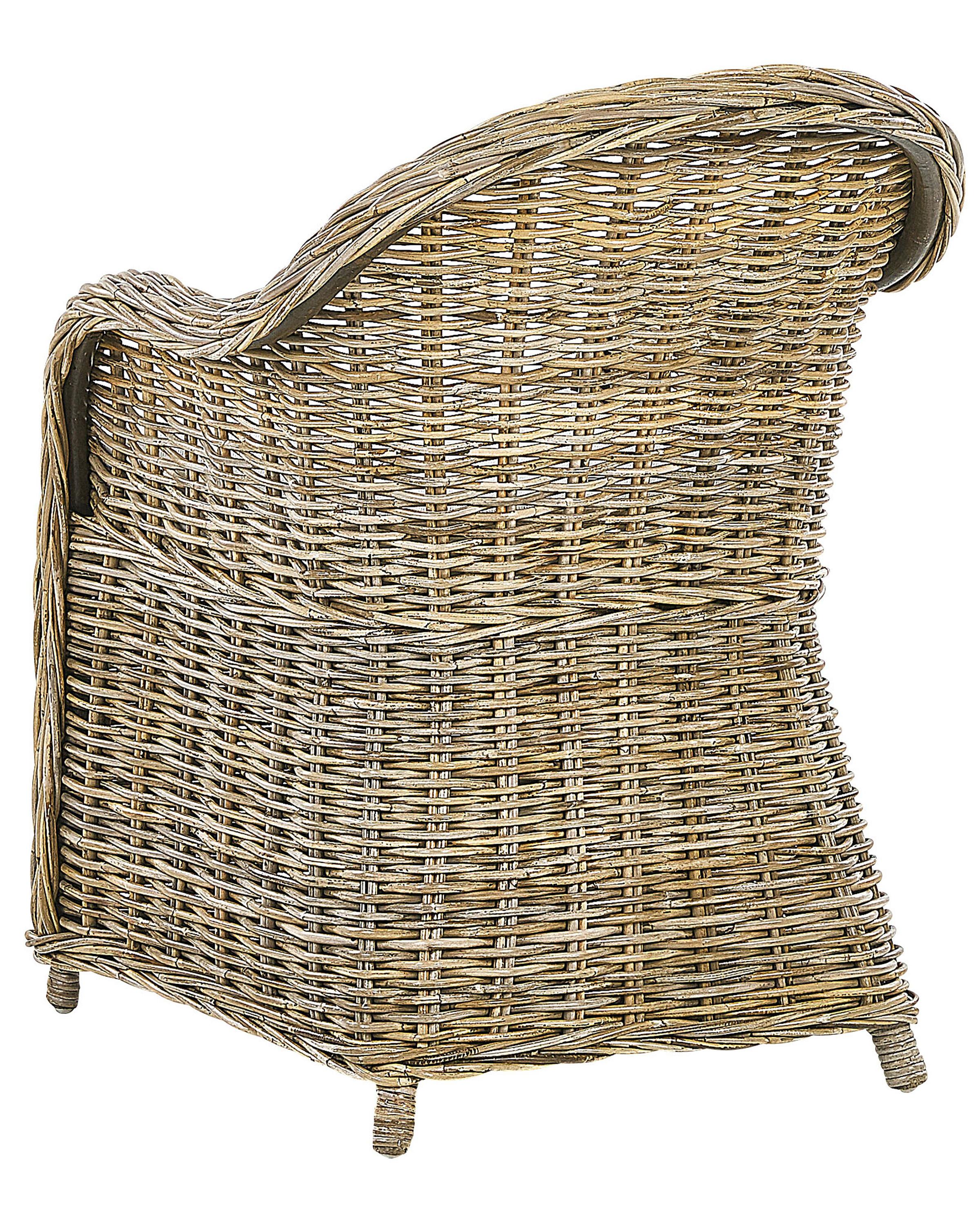 Set van 2 tuinstoelen met kussens SUSUA Rotan Natuurlijk
