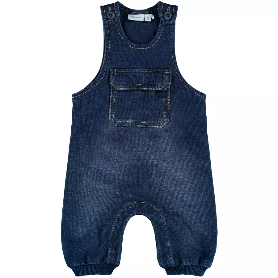 name it Latzhose Nbmundo Dark Blue Denim
