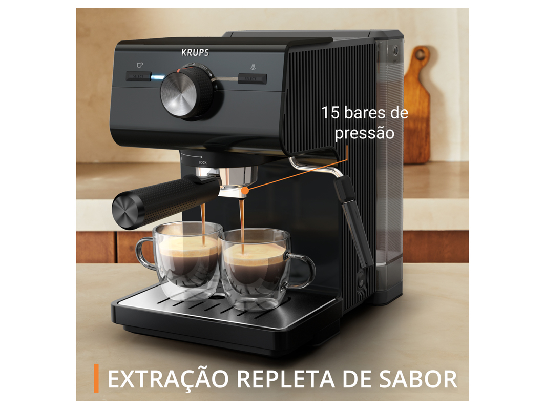 MÁQUINA DE CAFÉ EXPRESSO MANUAL KRUPS XP381810 AUTHENTIC