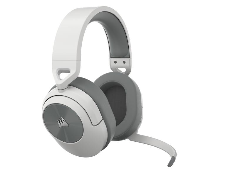 Corsair Headset HS55 Wireless Weiss Kabellosses Gaming Headset mit Surround Sound