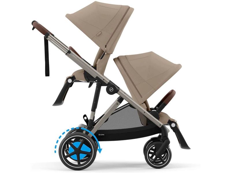 CYBEX Gold Kinderwagen eGazelle S Beige Elektrischer Kinderwagen mit 20 Kombinationen