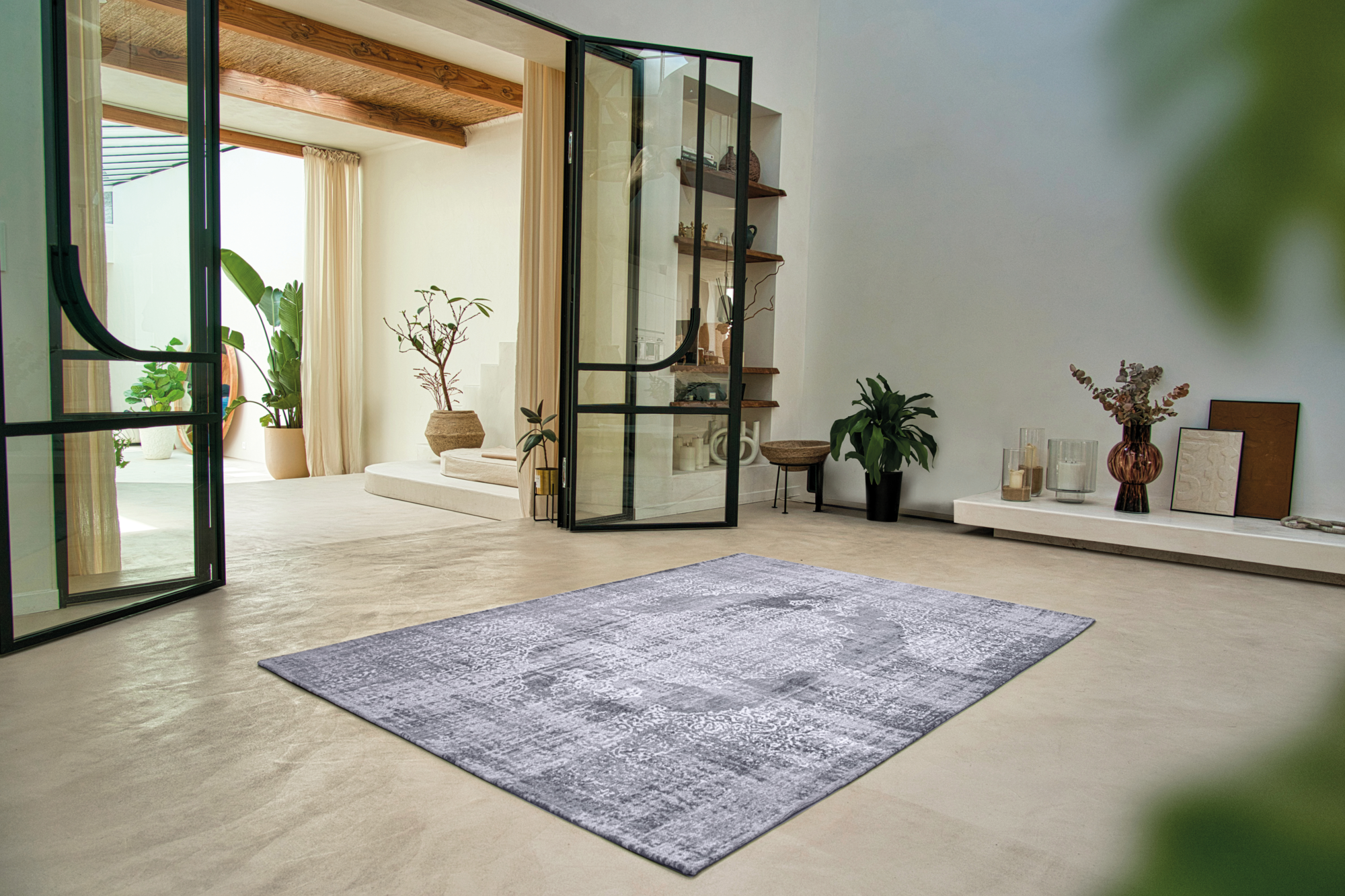 Ecorugs vloerkleed Kirman grijs 280x390 cm