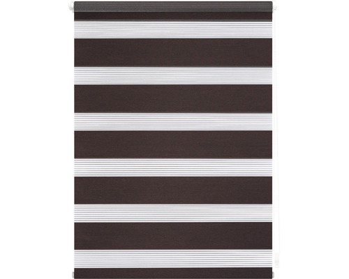 Lichtblick dubbel rolgordijn, zonder boren, donkerbruin, 45x150 cm, inclusief klembeugels