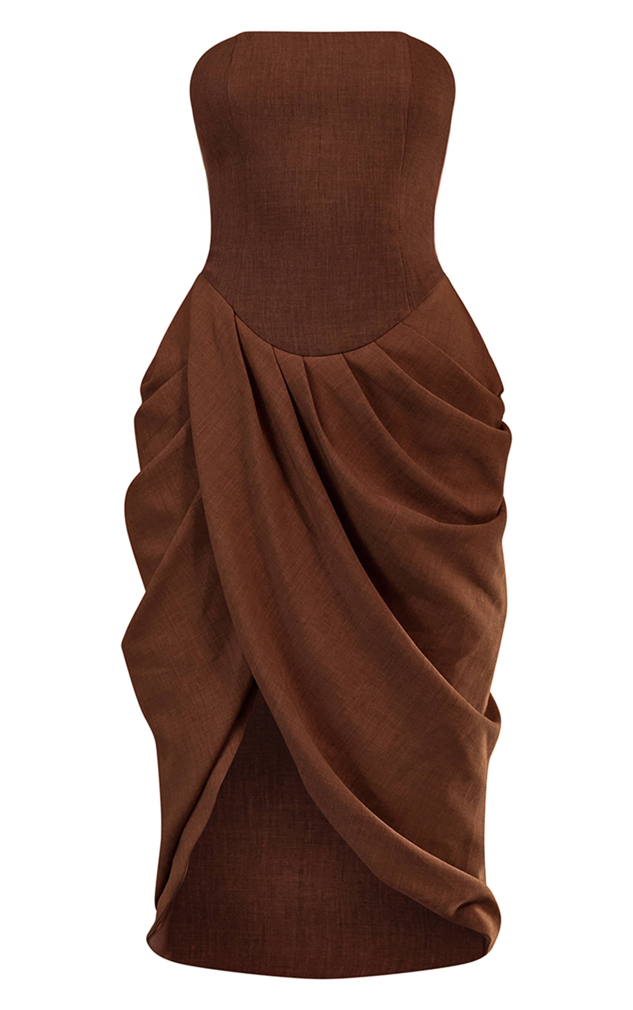 Moka Robe Midaxi Corset Bustier Contrastée Plt Label