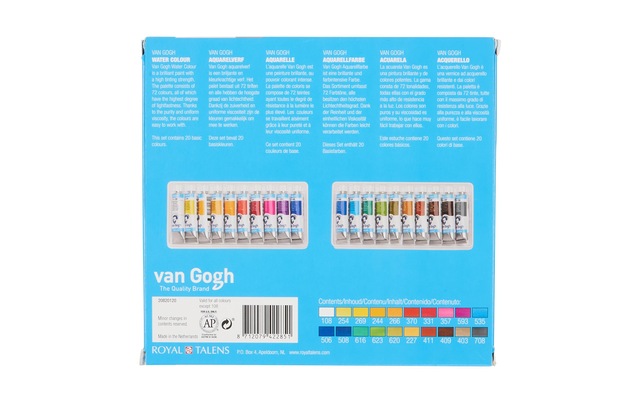 Aquarellfarbe »Van Gogh Malkasten 20er-Set, Mehrfarbig« Set, 20 Stk. tlg.