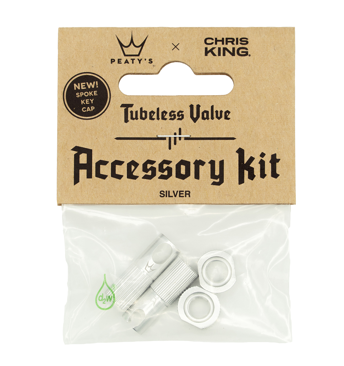 Peatys x ChrisKing Tubeless Ventil Kit Silver