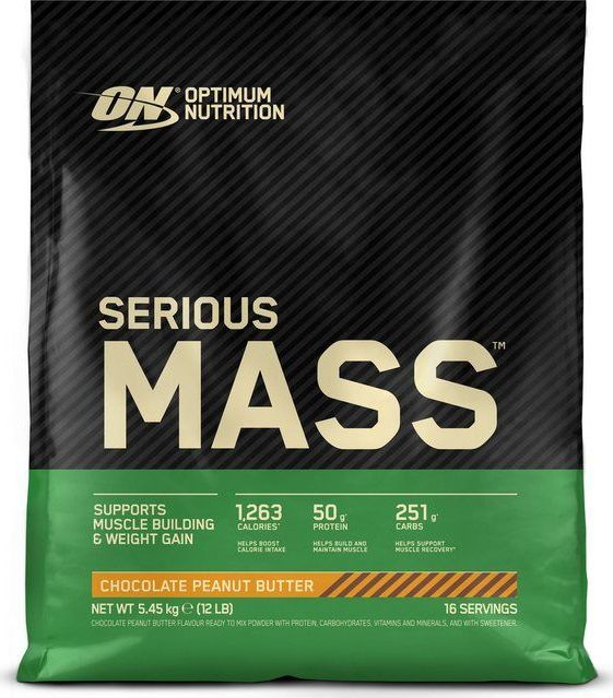 Optimum Nutrition Serious Mass - Chocolate Peanut Butter - Mass Gainer - Weight Gainer - 5450 gram (16 servings)