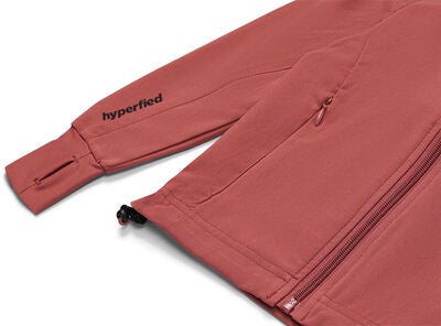 Hyperfied Zipped Running Jacket, Withered Rose
