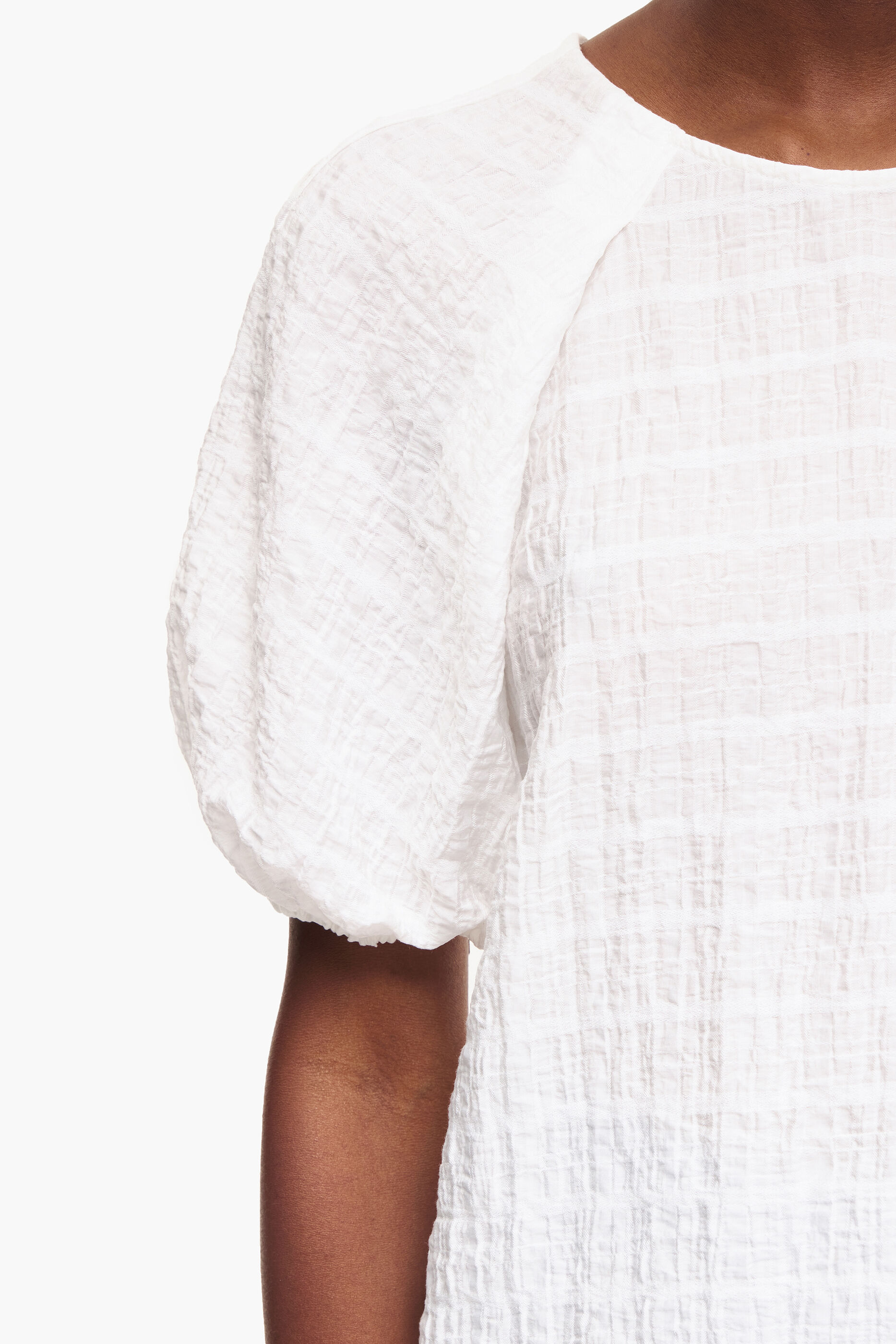 Blusa curta cor marfim