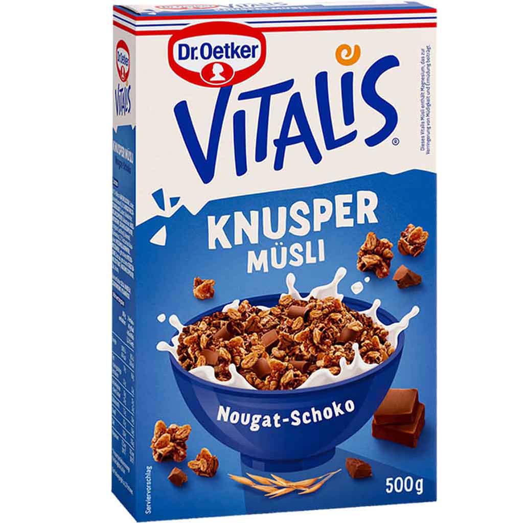 Dr.Oetker VITALIS Knusper Müsli Nuss-Nougat 500g MHD:30.11.25