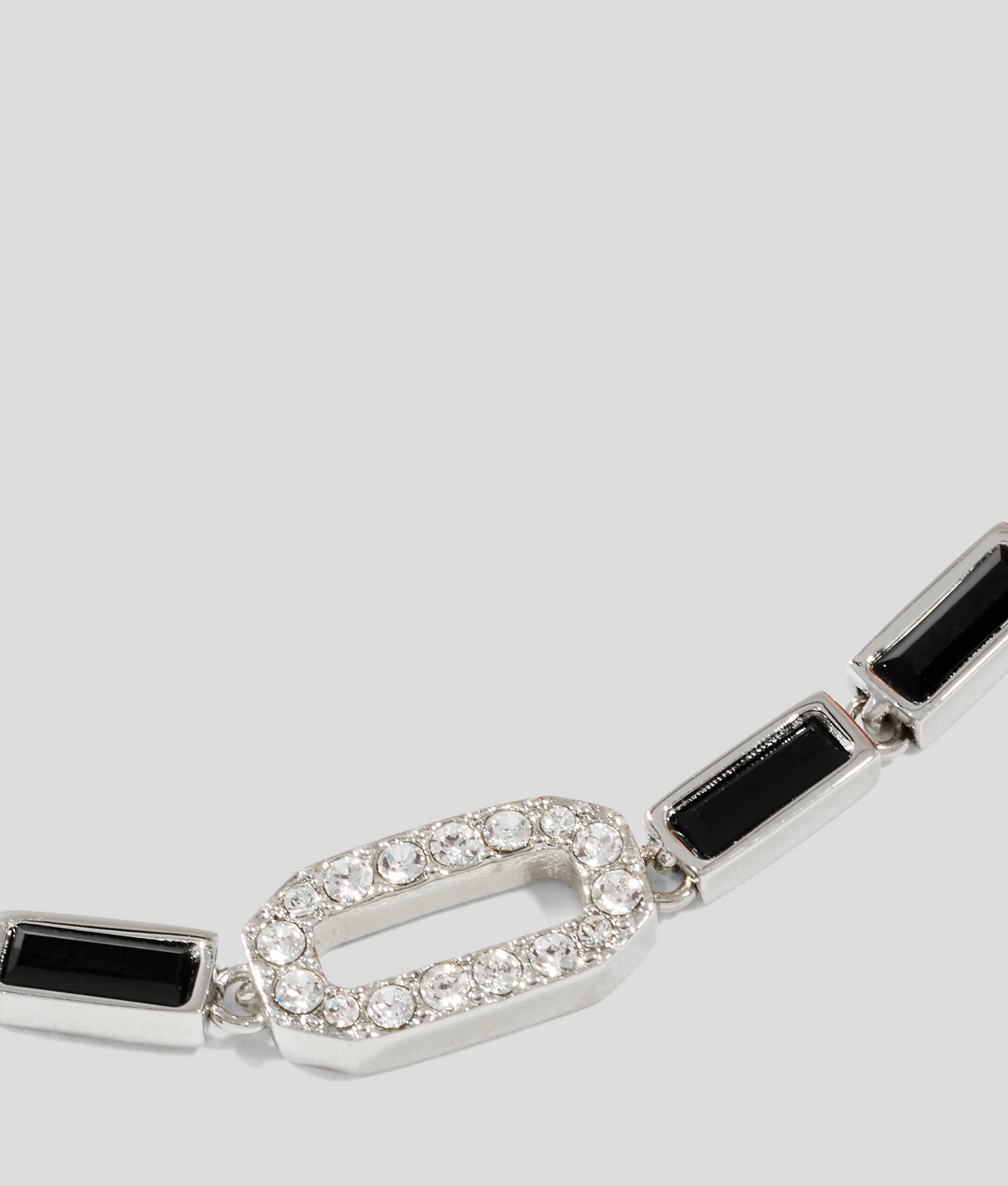 Bracelet à breloque en forme de cœur pavé - Argent
