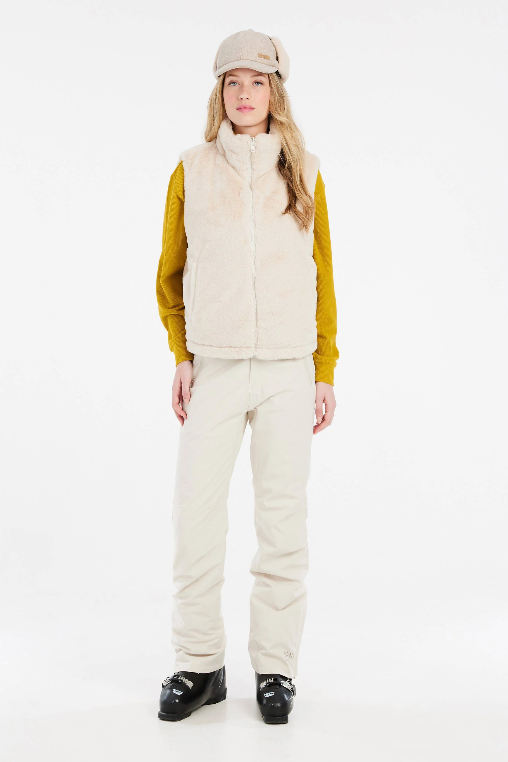 Protest imitatiebont bodywarmer ecru