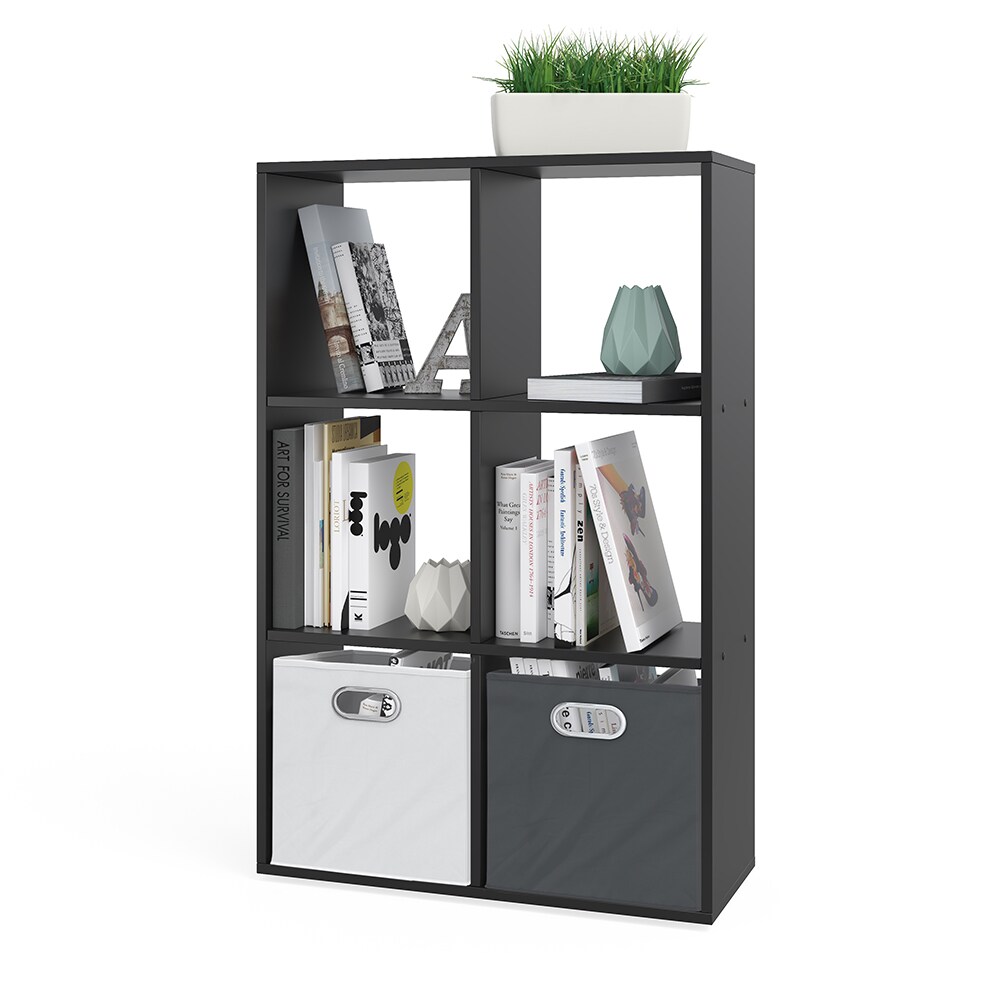 VICCO Raumteiler - 6 Fächer Regal Bücherregal Standregal Hochregal Schwarz