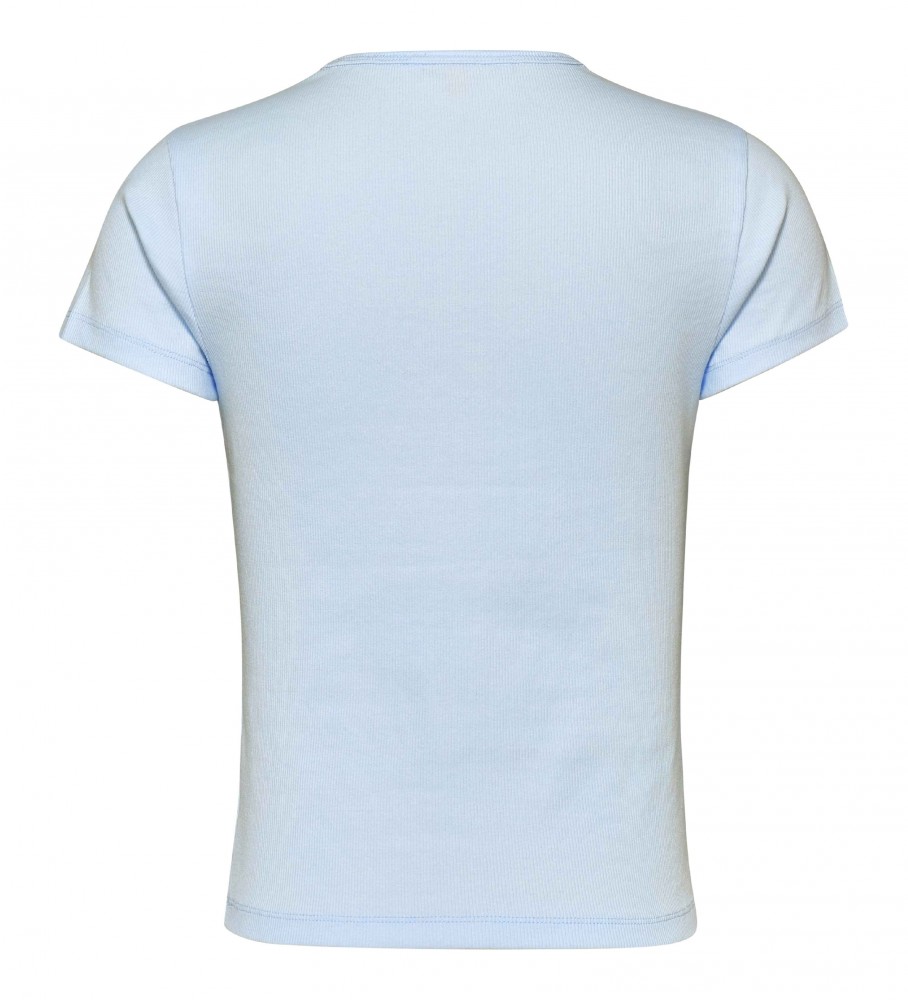 Camiseta canelada essencial Tommy Jeans azul