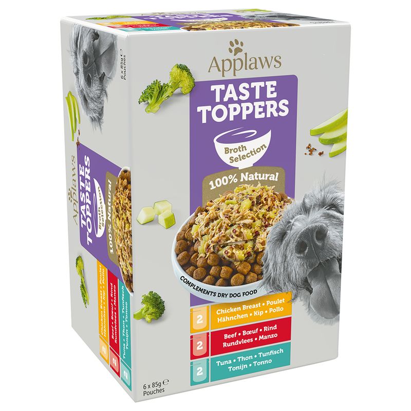 Lot mixte Applaws Taste Toppers 6 x 85 g pour chien
