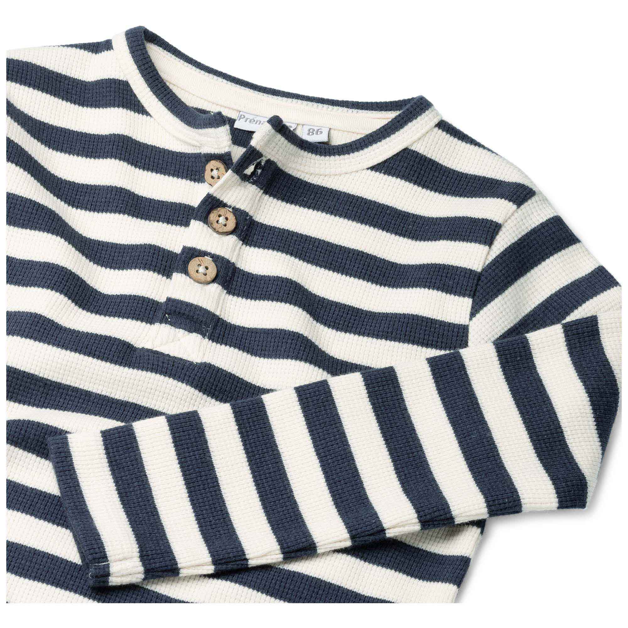 Prénatal peuter shirt lange mouwen strepen blauw