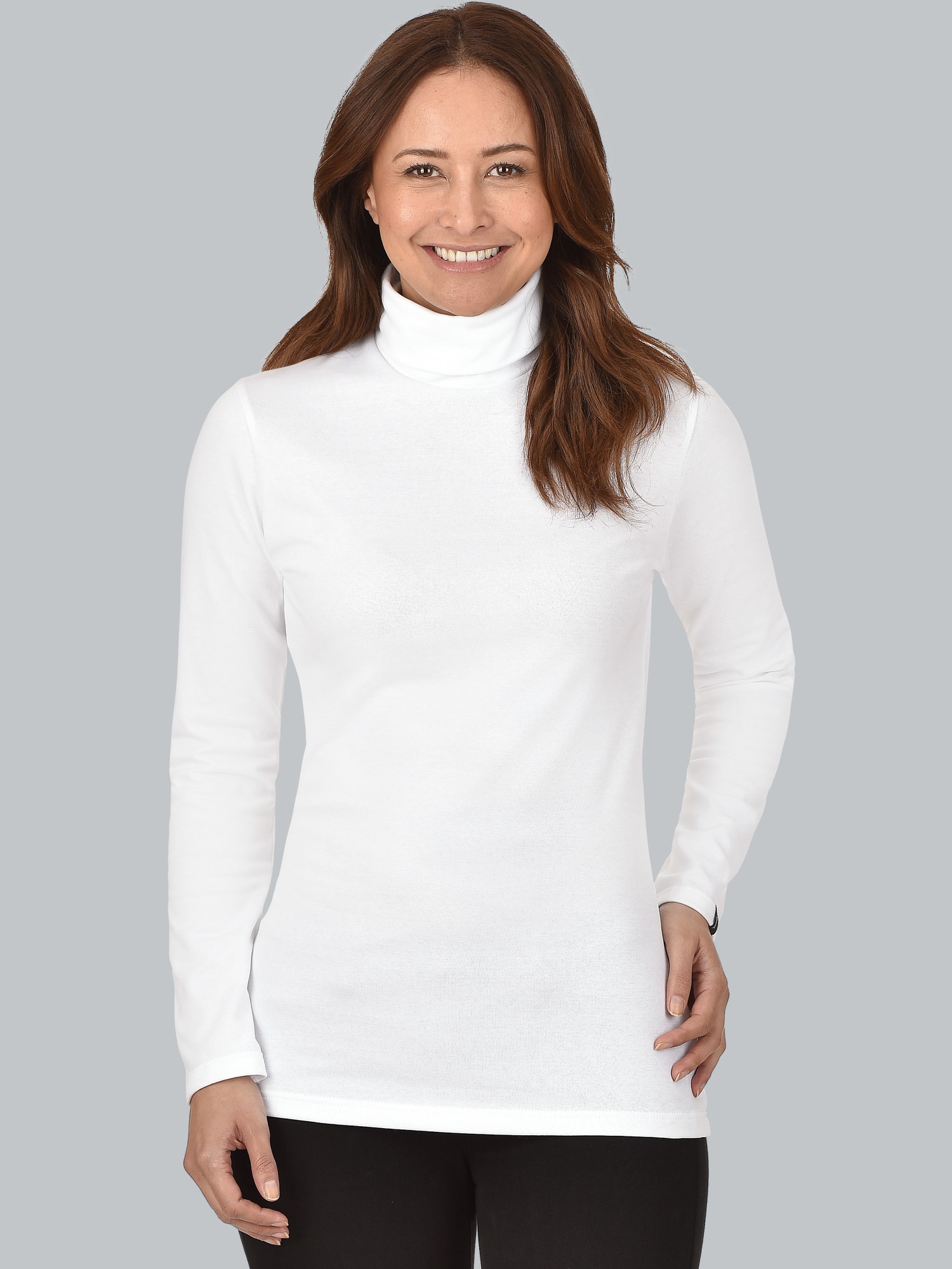 Rollkragenshirt Weiss