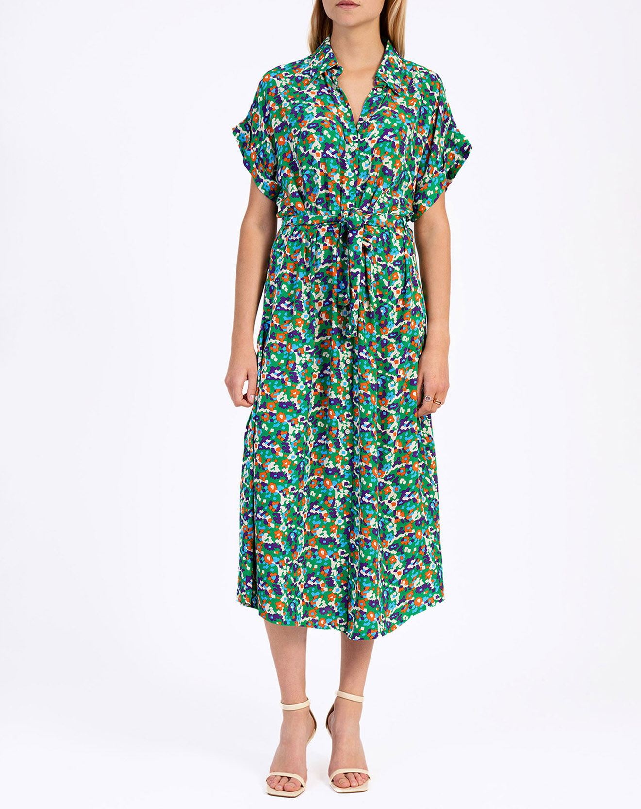 An'ge Robe Miliane vert/multicolore