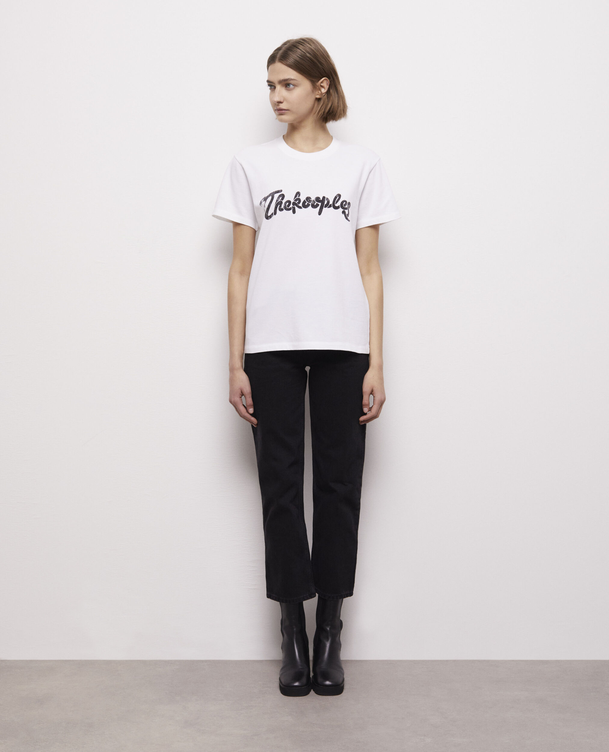 T-shirt blanc sérigraphié Snake logo