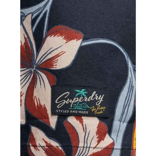 Superdry - VINTAGE HAWAIIAN S/S SHIRT Azul