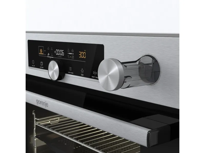 Gorenje Advanced BSA6747A04X - Ovn - med dampfunktion - til indbygning - niche - bredde: 56 cm - dybde: 55 cm - højde: 59 cm - med selv-rengøring - Klasse A  - rustfrit stål