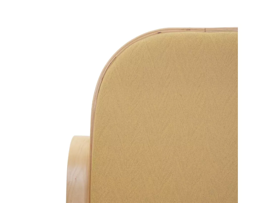 Fauteuil à bascule rocking bois marron 55 x 96 x 90 cm FAB040026