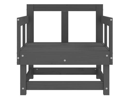 VIDAXL - Fauteuil Chaises de jardin 2 pcs gris bois massif de pin