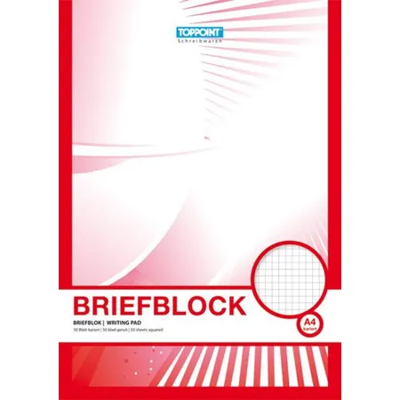 Stylex Briefblöcke kariert, DIN A4, 4 Stück