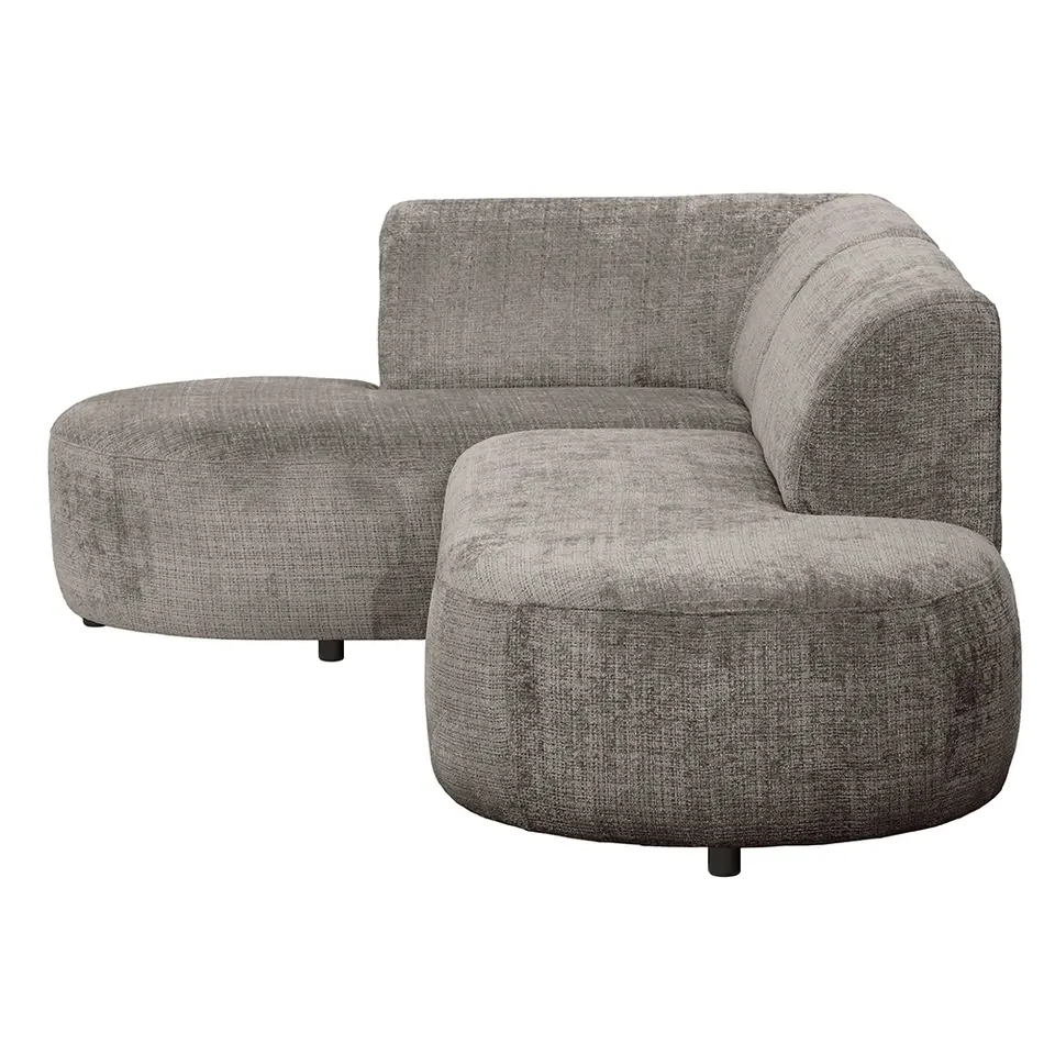 Hoekbank Luna links - stof Cremona - taupe