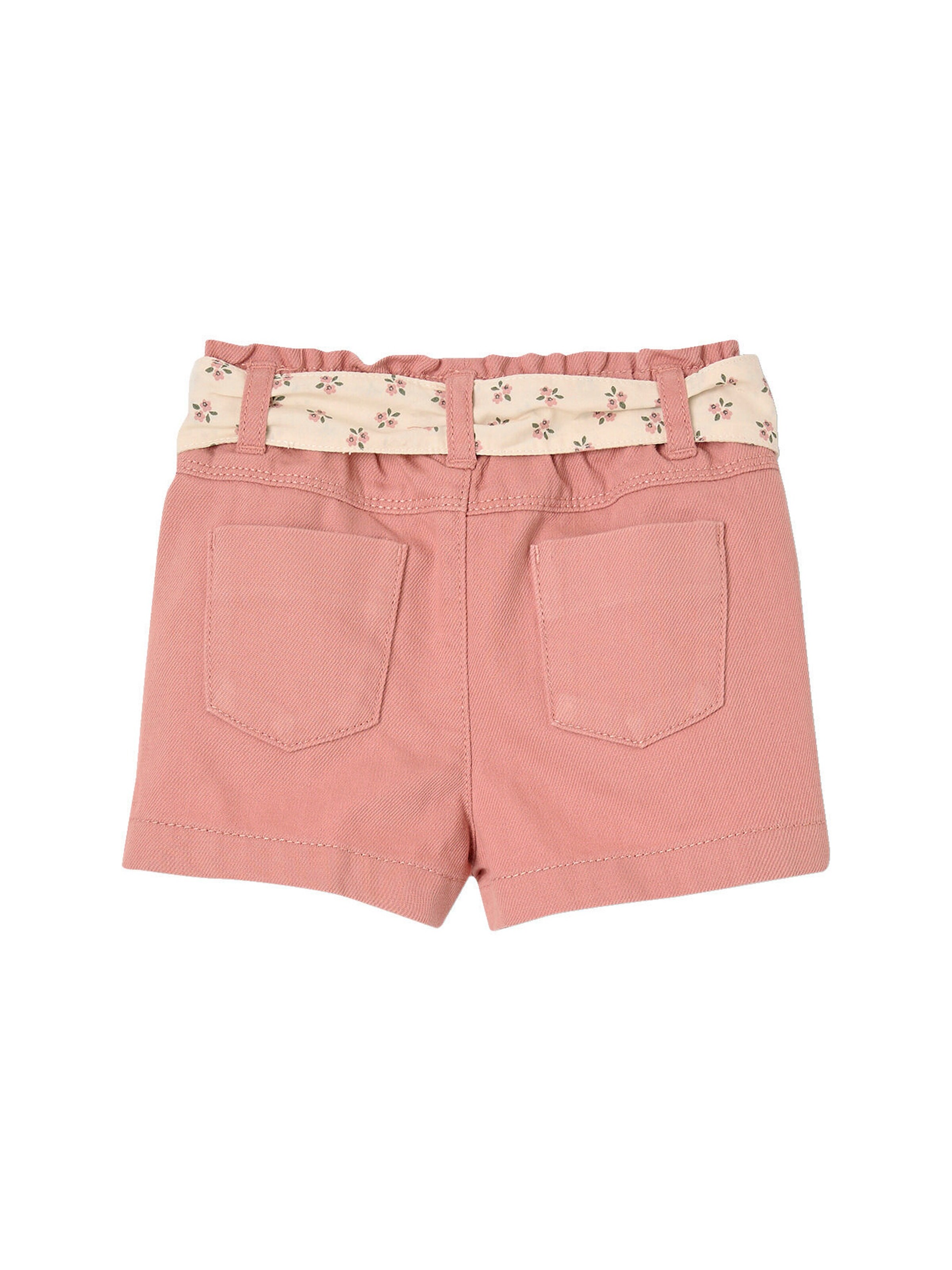 Vertbaudet Baby Paperbag-Shorts mit Gürtel rosa