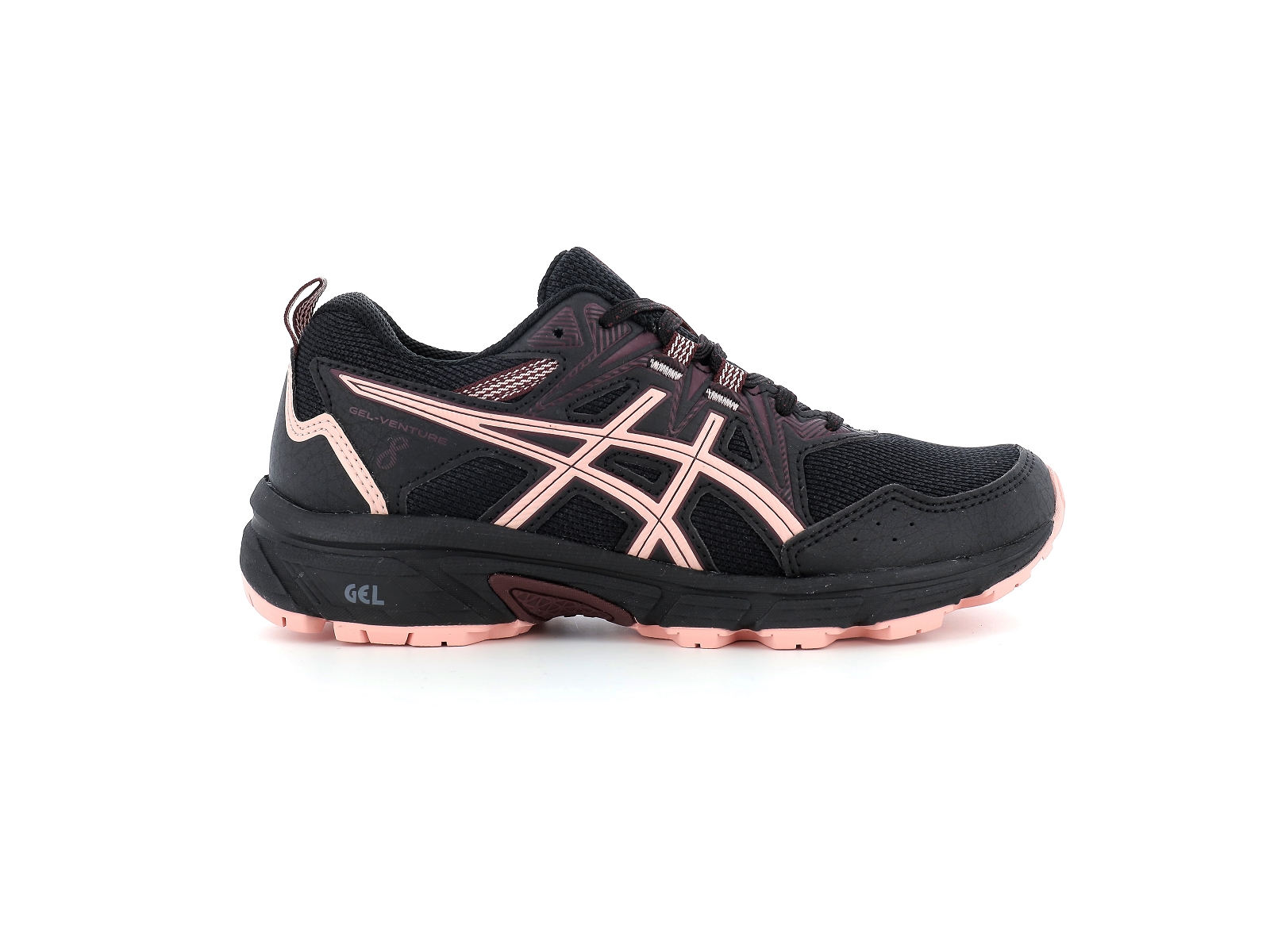 Asics-GEL VENTURE 8 Matières combinées Noir Rose