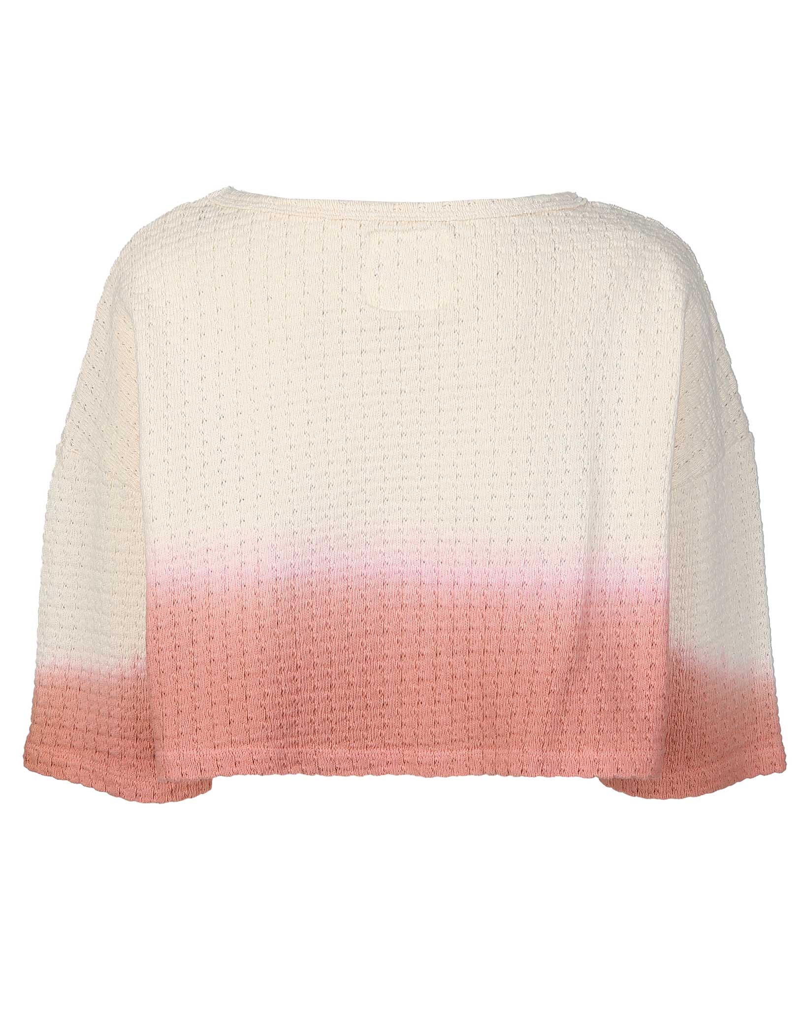 Strickpullover DIP DYE in creme/koralle