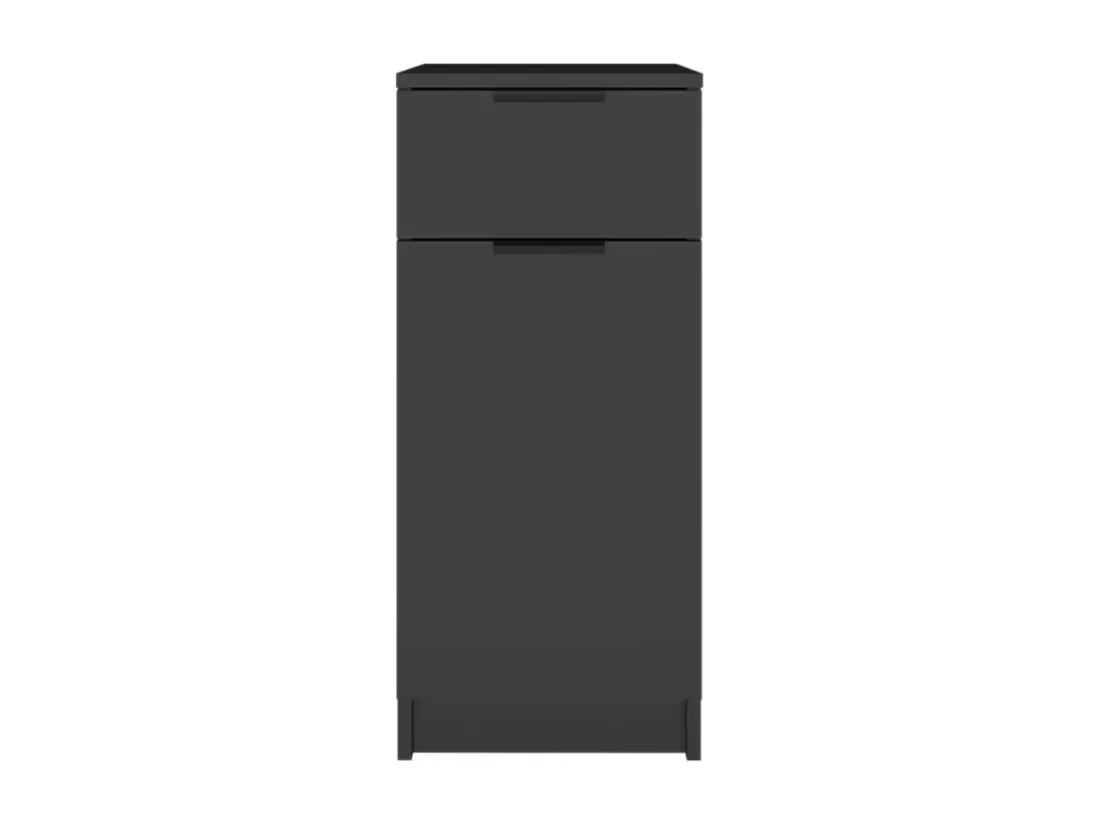 Armoire de bureau noir 33,5x50x75 bois d'ingénierie