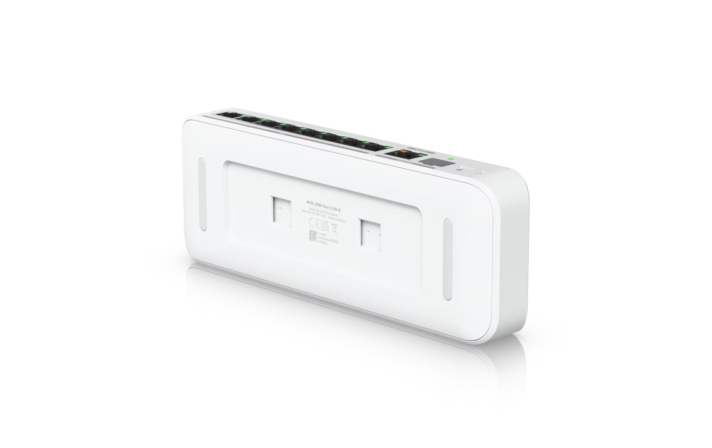 Switch UniFi Flex 2.5G 9 Port<br>Kompakter 8-Port 2.5-GbE-Switch mit 10-GbE-RJ45/SFP+-Uplink und flexibler Stromversorgung über USB-C oder PoE+
