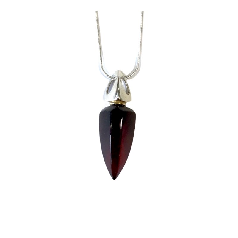 Collier ambre couleur cerise