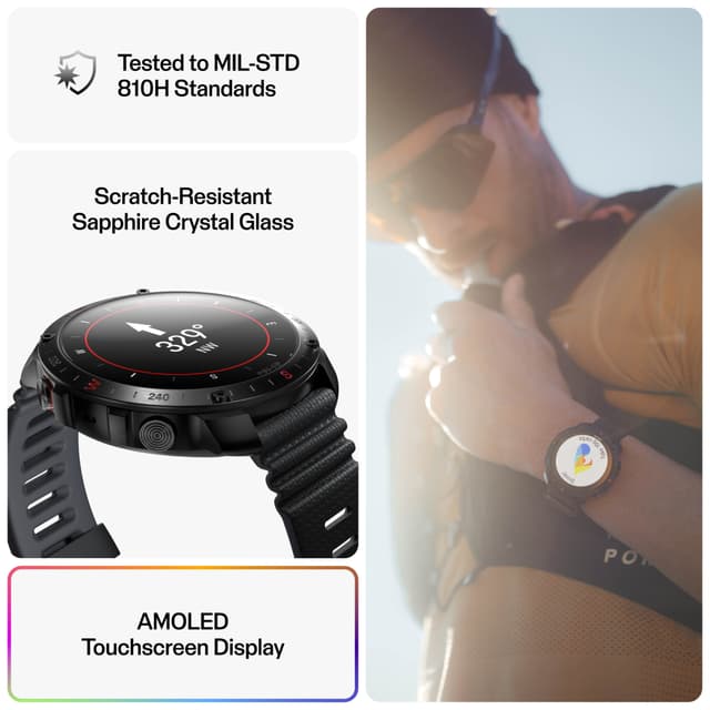 Polar Grit X2 Pro sportsur S-L (sort)