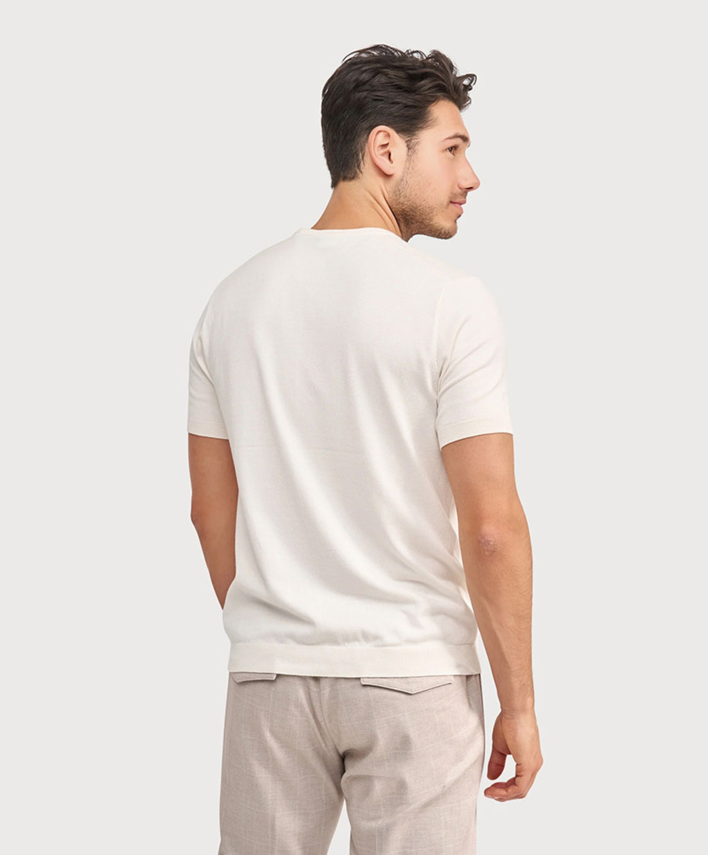 Blue industry Heren T-shirt ecru