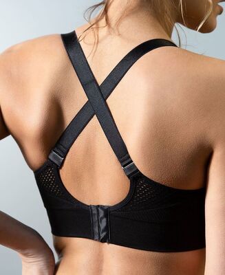 Cache Coeur WOMA Seamless Gravid/Amme Sport-BH, Black