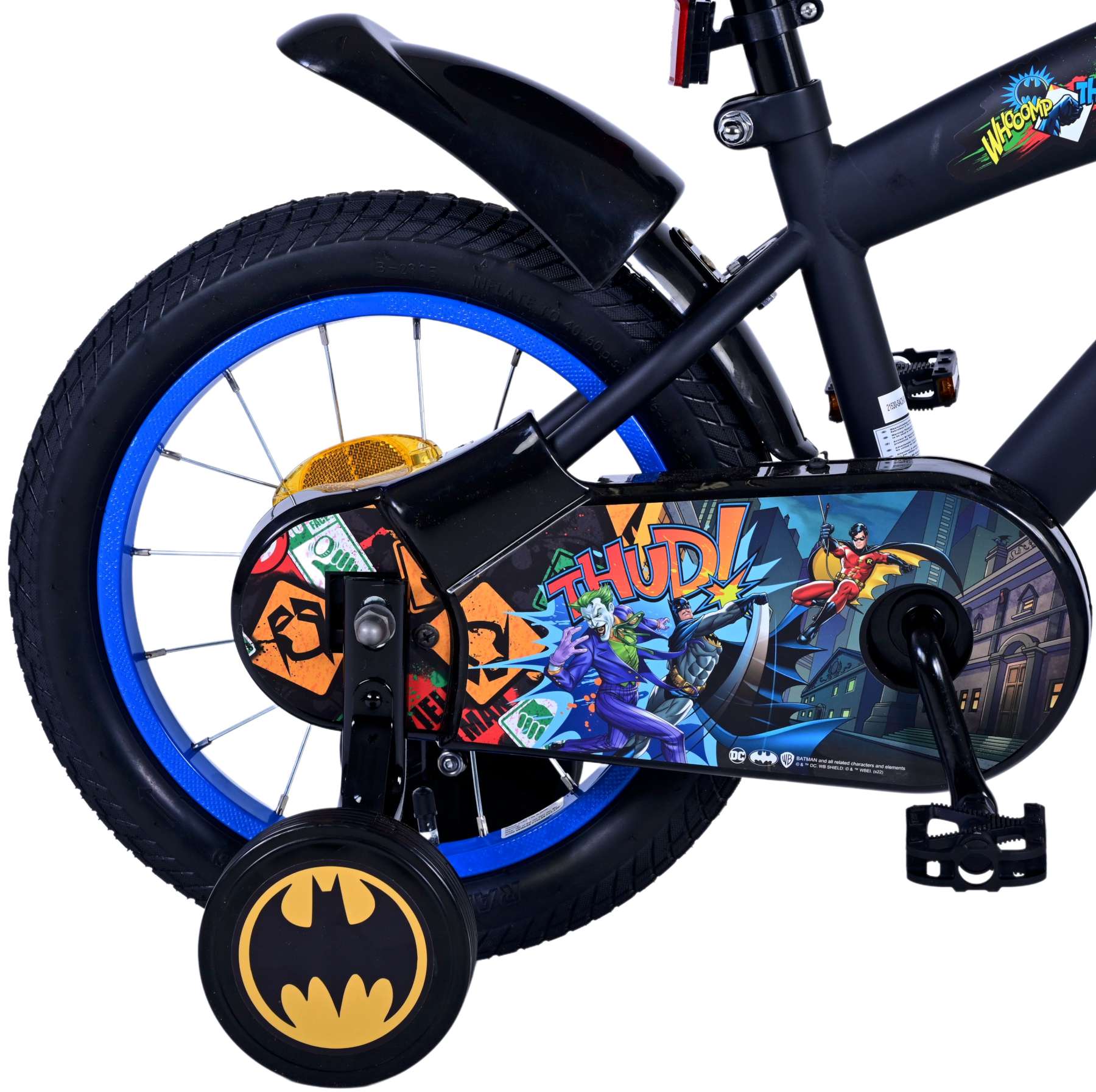 Kinderfahrrad Batman für Jungen 14 Zoll Kinderrad in Schwarz