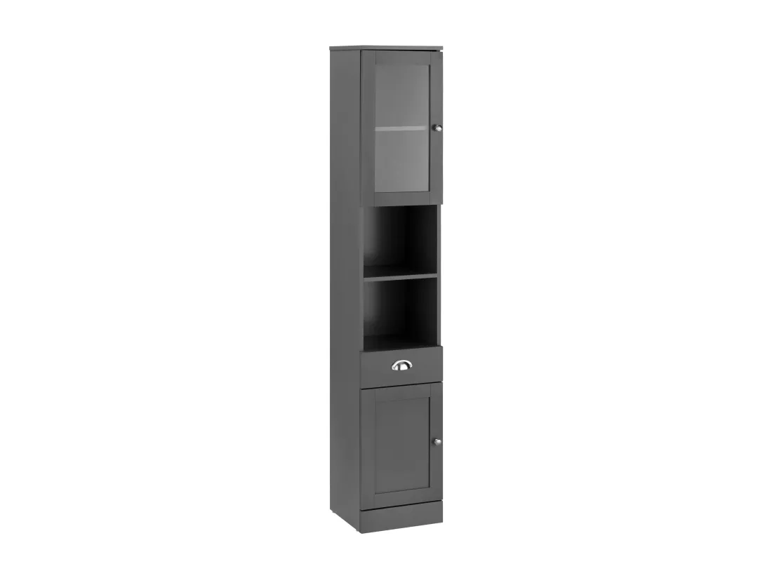 Kira | Armoire avec 2 portes et 1 tiroir en gris