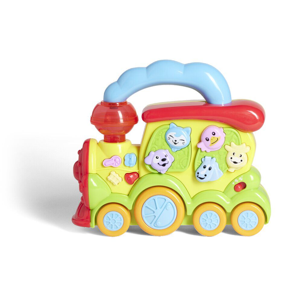 Train animaux lumineux et sonore 27,8x23xH10cm