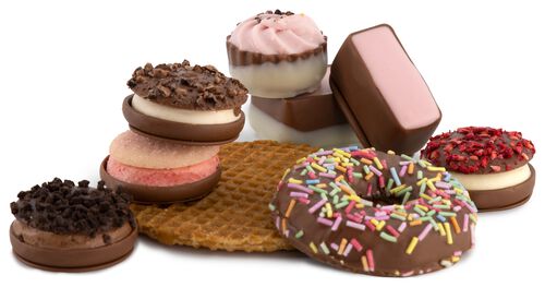 10 macarons au chocolat