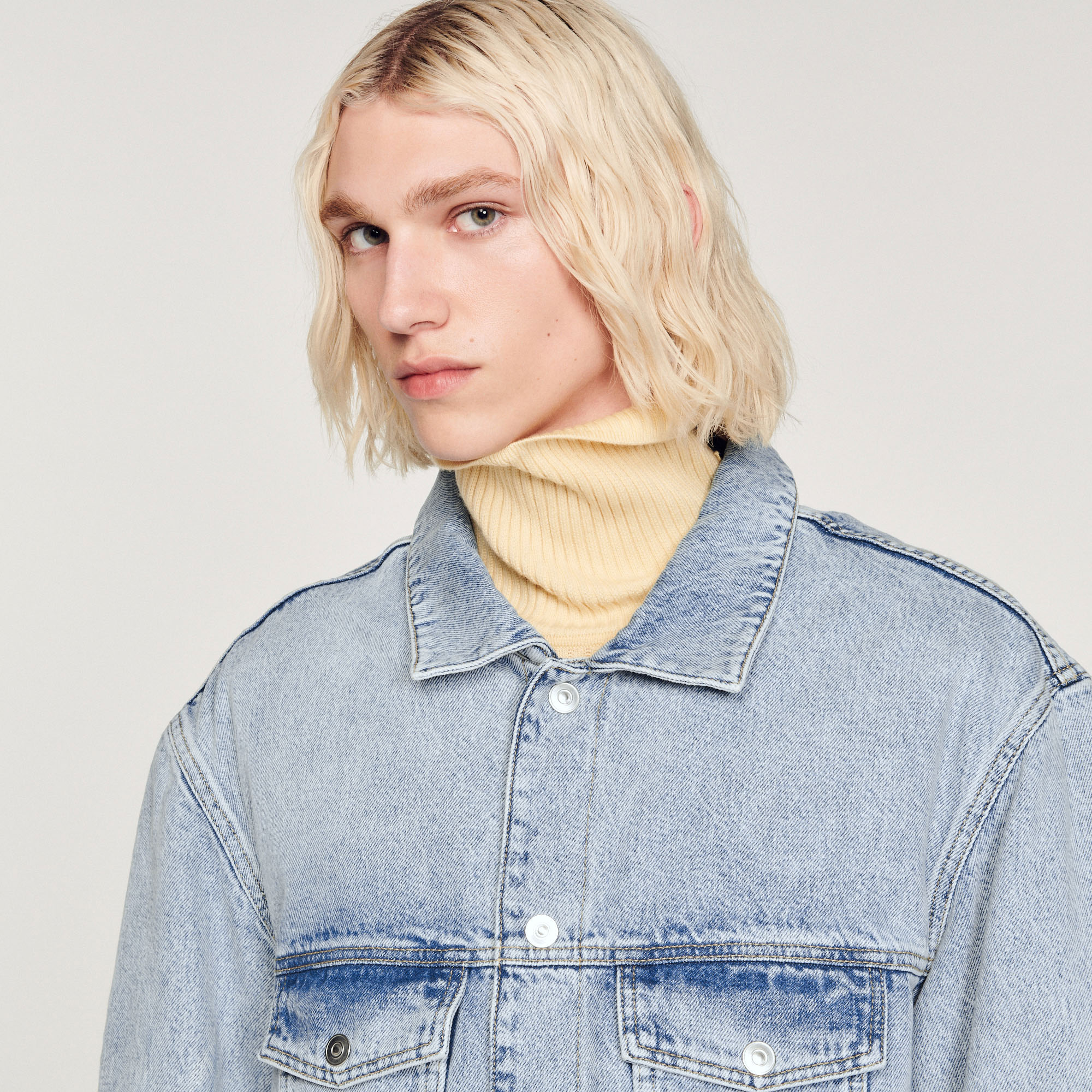 Blouson en denim molletonne